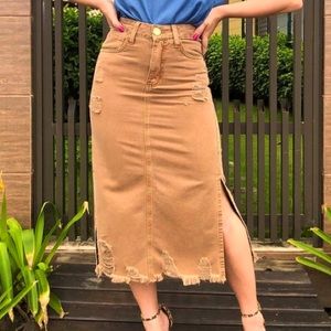 Denim skirt. New.  No stretchy.